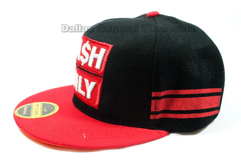 "Cash Only" Casual Flat Bill Caps Wholesale