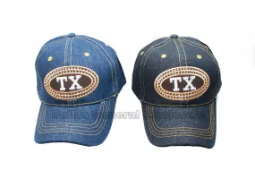 "TX" Adults Casual Denim Caps Wholesale