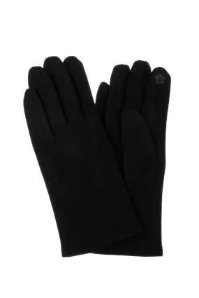 Retro Knit Gloves in Black