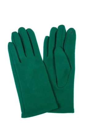 Retro Knit Gloves in Green