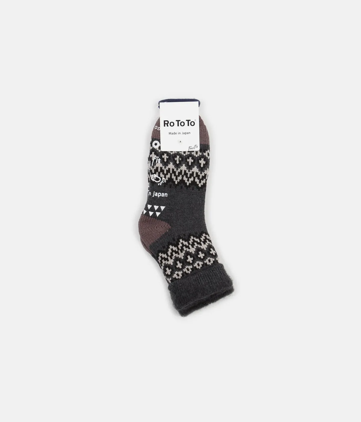 RoToTo Comfy Room Socks - Nordic Charcoal