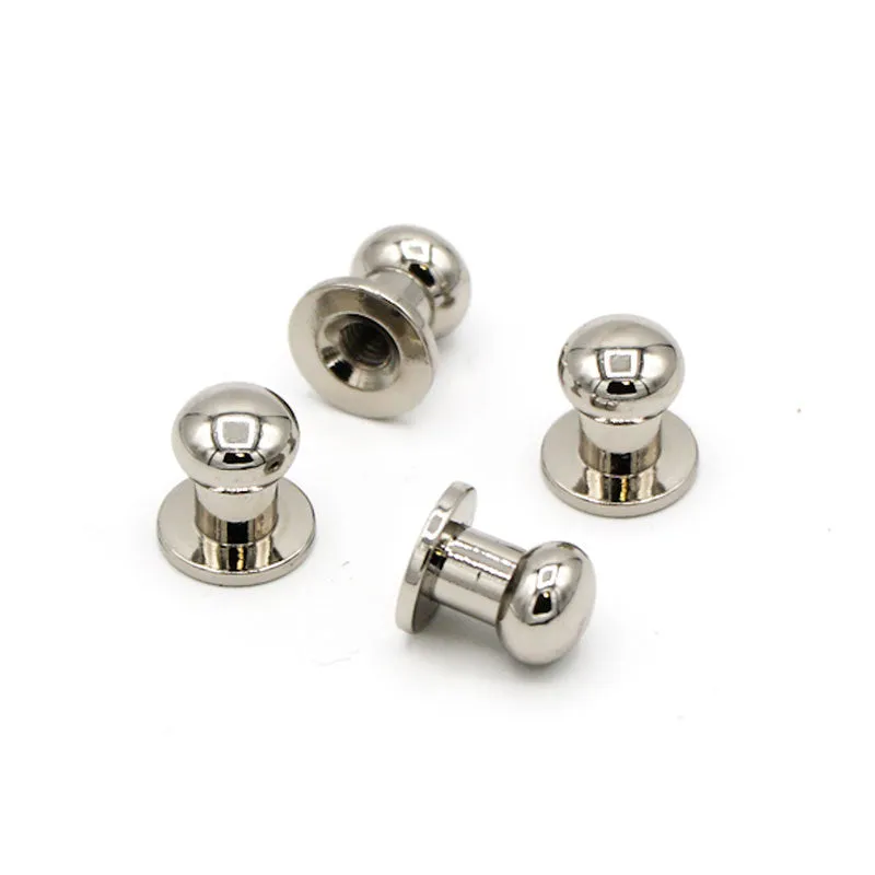 Sallie Tomato Short Stud Buttons - Set of Four Nickel