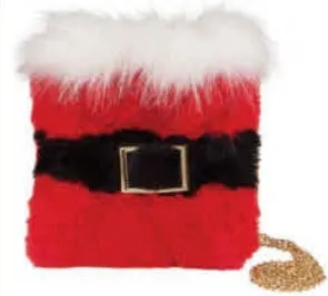 SANTA CROSS BODY FUZZY BAG