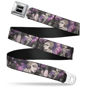 SEXY INK GIRLS Full Color Black White Seatbelt Belt - Pretty in Punk Webbing