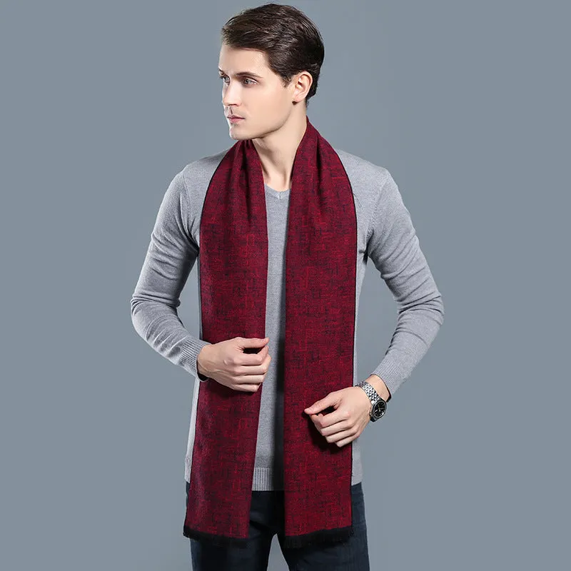 Simple Plaid Warm Keeping Artificial Cashmere Scarf