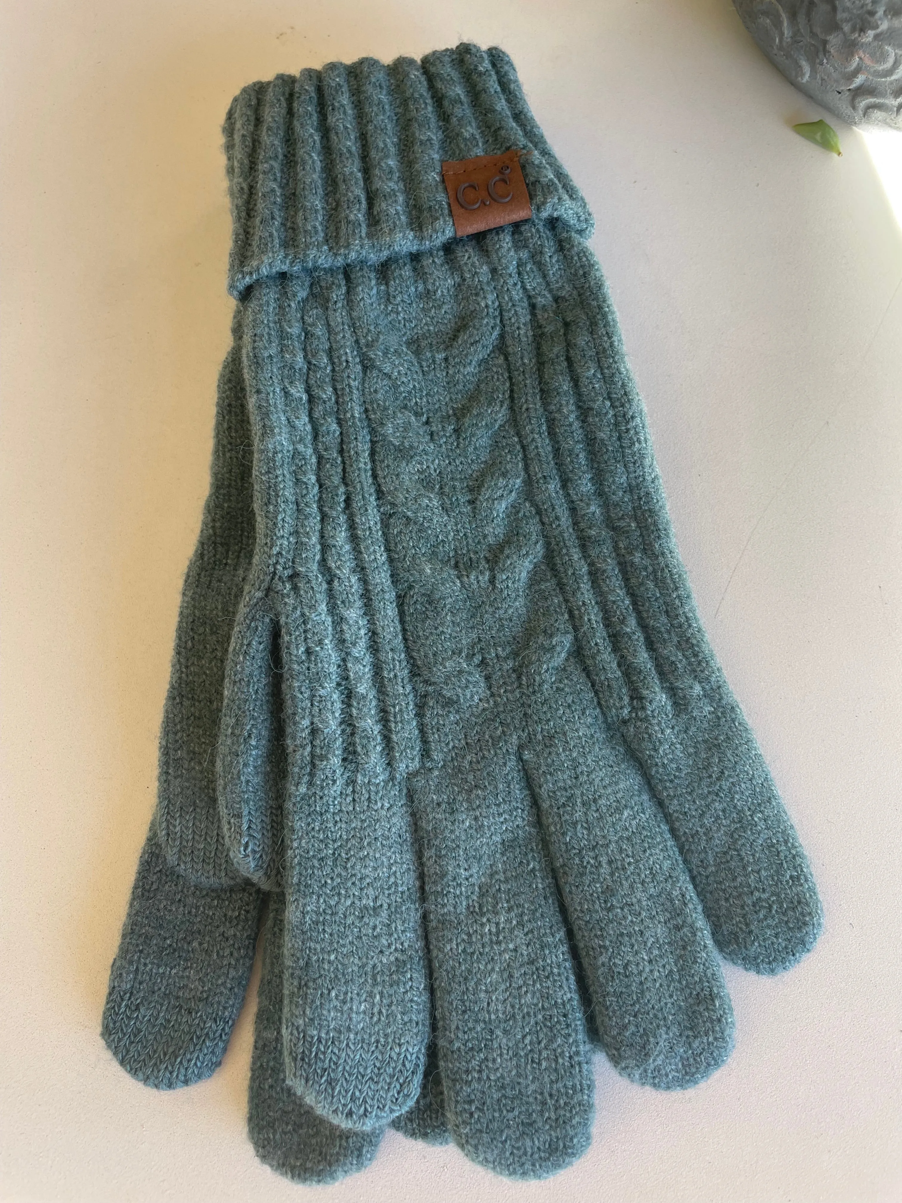 Teal CC Brand Smart Tips Touchscreen Gloves