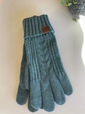 Teal CC Brand Smart Tips Touchscreen Gloves