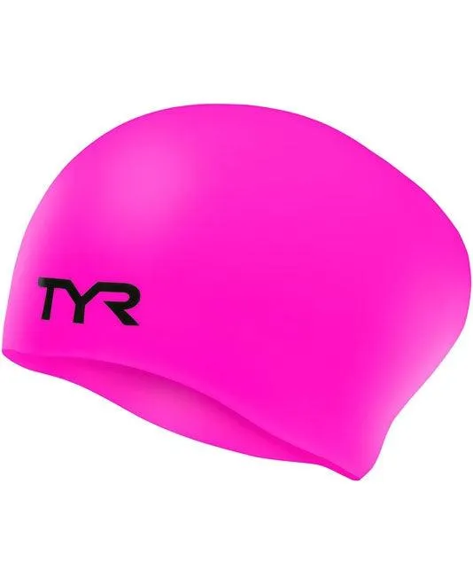 TYR Junior Long Hair Wrinkle Free Swim Cap