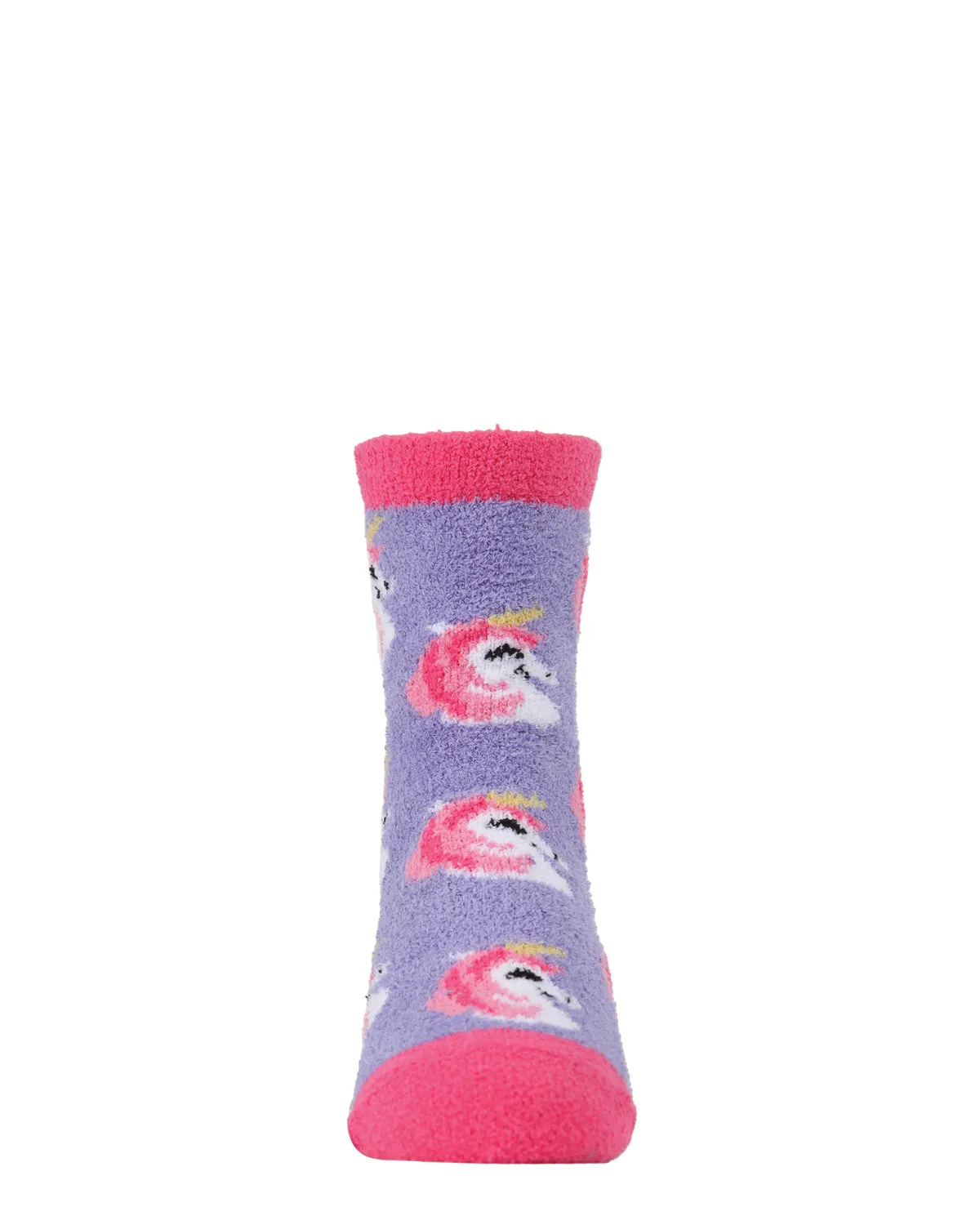 Unicorn Girls Fuzzy Non-Skid Socks 2-Pair