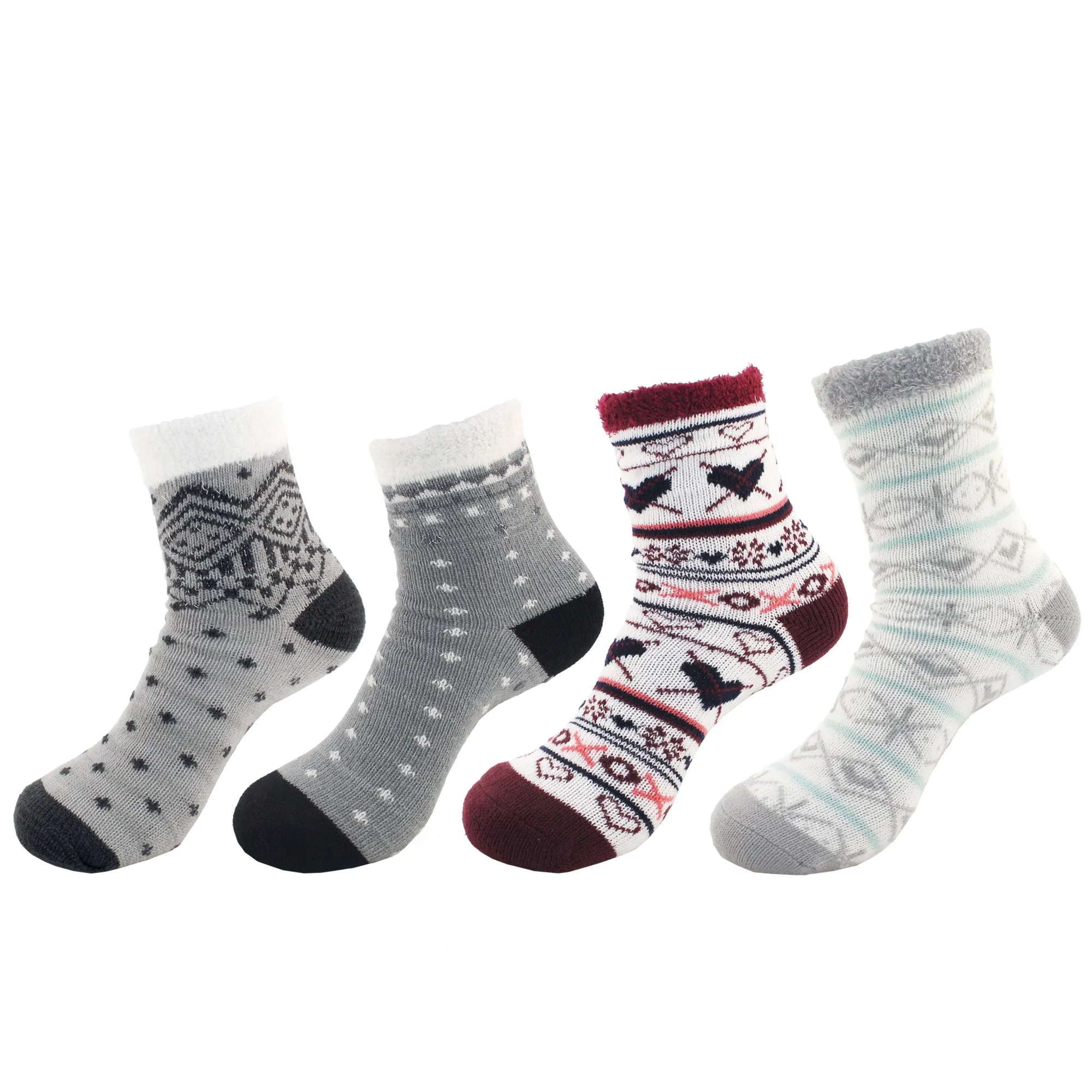 Women's Double Layer Comfy Fuzzy Home Cabin Socks