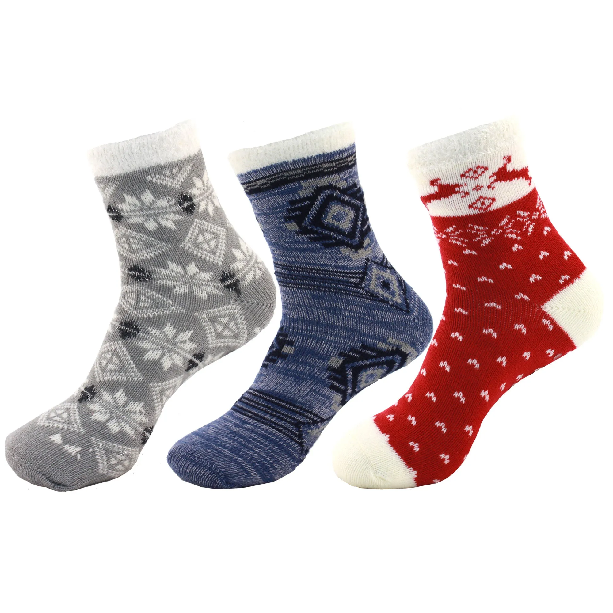 Women's Double Layer Comfy Fuzzy Home Cabin Socks