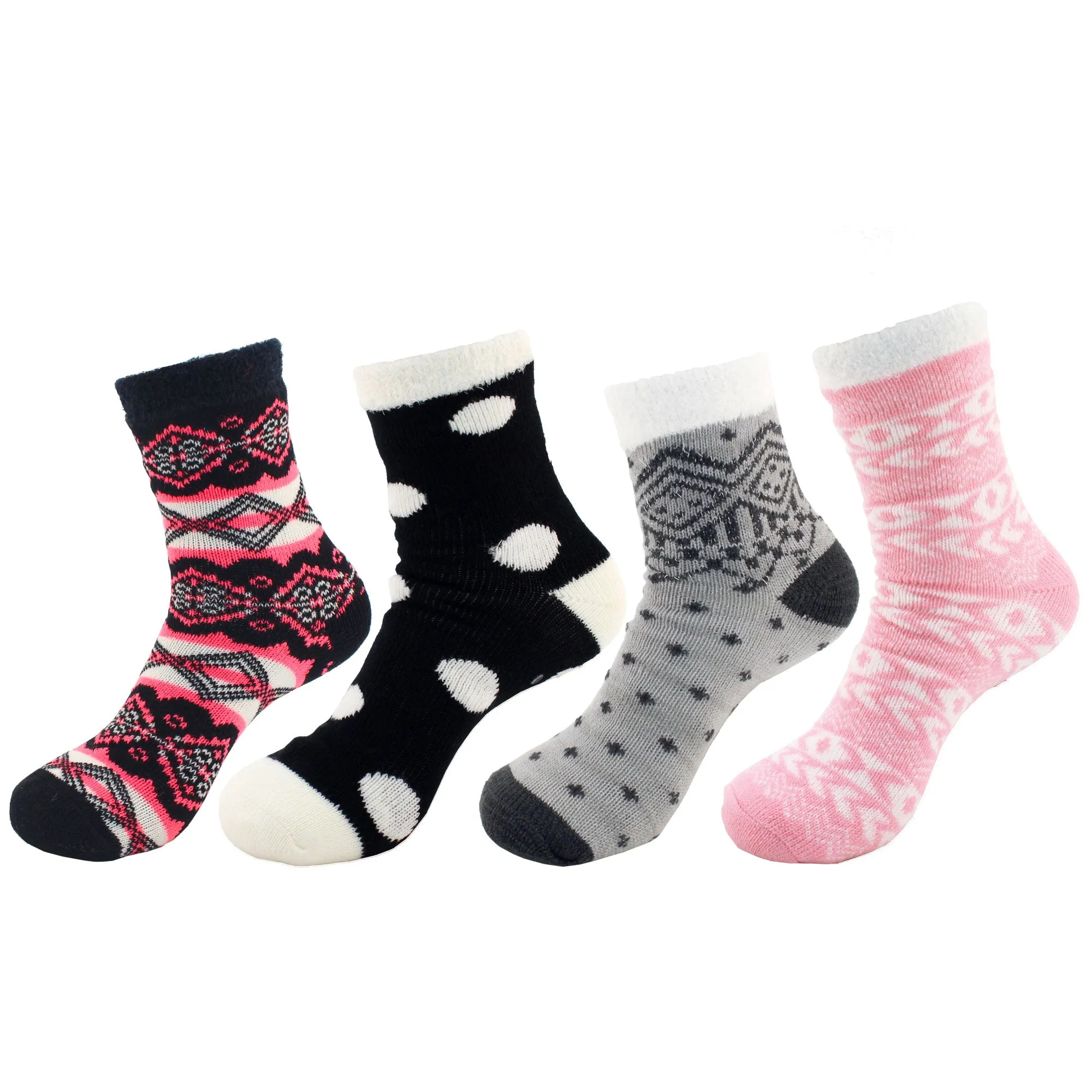 Women's Double Layer Comfy Fuzzy Home Cabin Socks