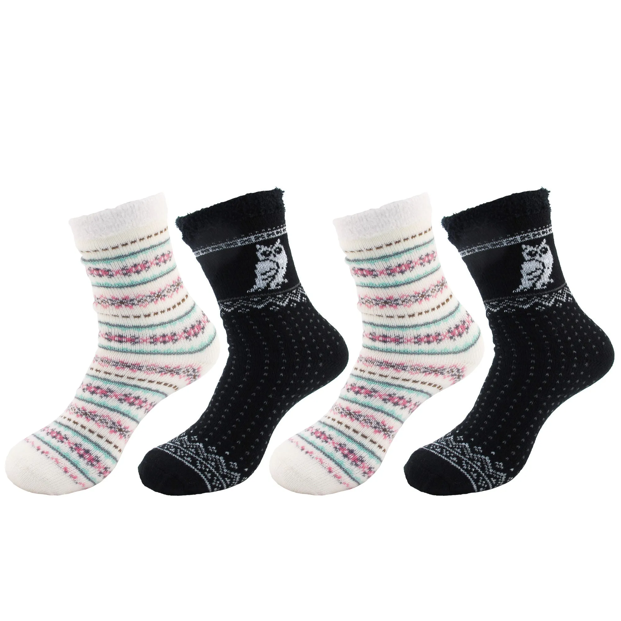 Women's Double Layer Comfy Fuzzy Home Cabin Socks