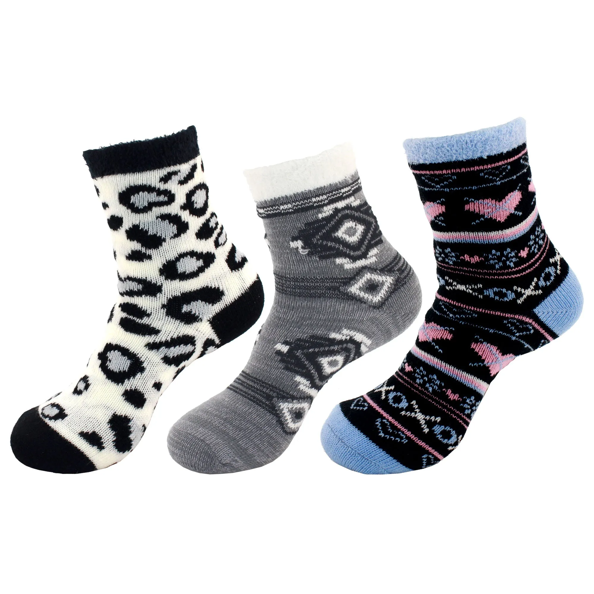 Women's Double Layer Comfy Fuzzy Home Cabin Socks