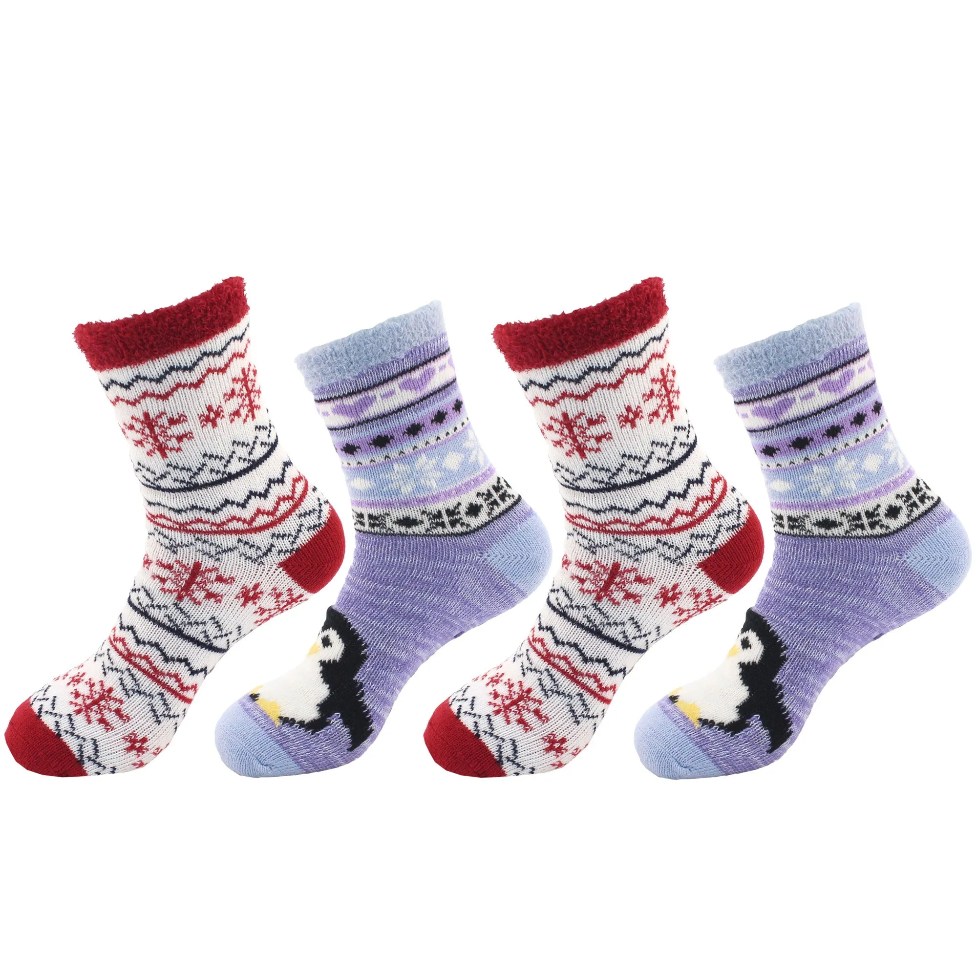 Women's Double Layer Comfy Fuzzy Home Cabin Socks