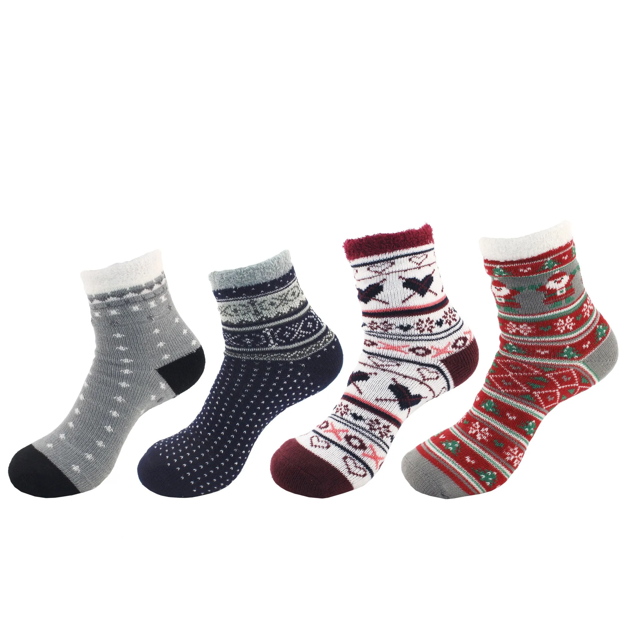 Women's Double Layer Comfy Fuzzy Home Cabin Socks