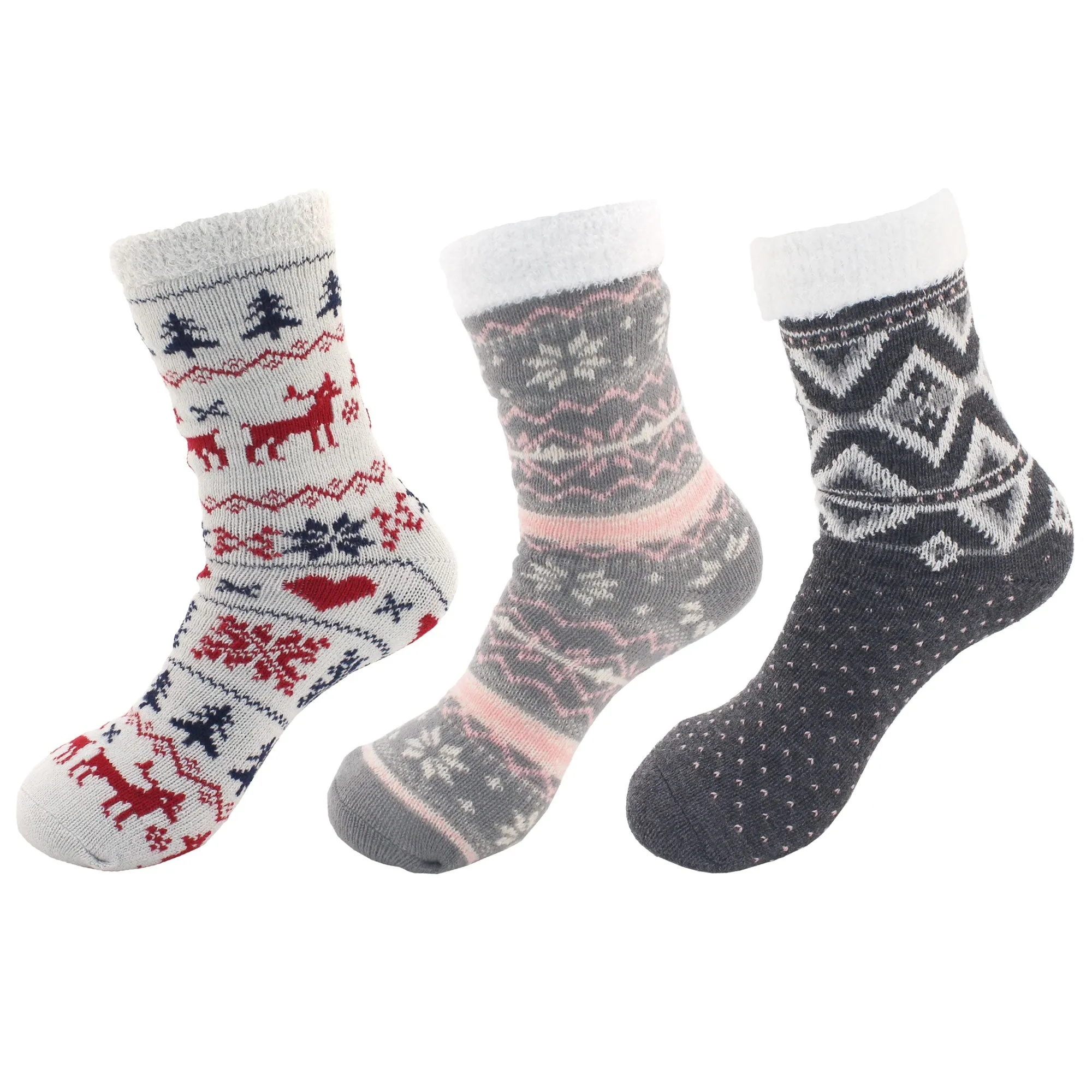 Women's Double Layer Comfy Fuzzy Home Cabin Socks